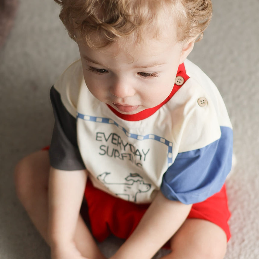 Ensemble Short Surf Chien3-24mois-Chat Botte-CHI-1264458C-ROU-CLÉMENT