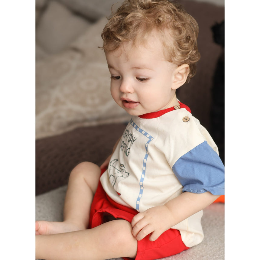 Ensemble Short Surf Chien3-24mois-Chat Botte-CHI-1264458C-ROU-CLÉMENT