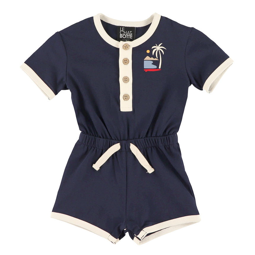 Barboteuse Marine Surf 3-24mois-Chat Botte-Marine-3 m-CHI-1264459C-CLÉMENT