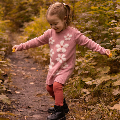 Legging Côtelé Poésie Rose 2-8ans