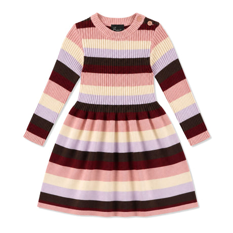 Robe Rayée Jardin D'amour 3-24mois-Chat Botte-Rose-3 m-CHI-2261459C-CLÉMENT