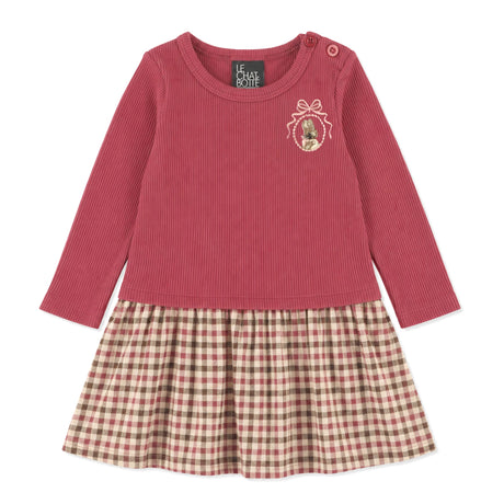 Robe Lapin Jardin D'amour 3-24mois-Chat Botte-Prune-3 m-CHI-2261462C-PRU-CLÉMENT
