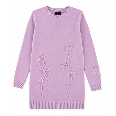 Robe Tricot Jardin D'amour 2-8ans-Chat Botte-Lilas-2-CHI-2262453C-LIL-CLÉMENT