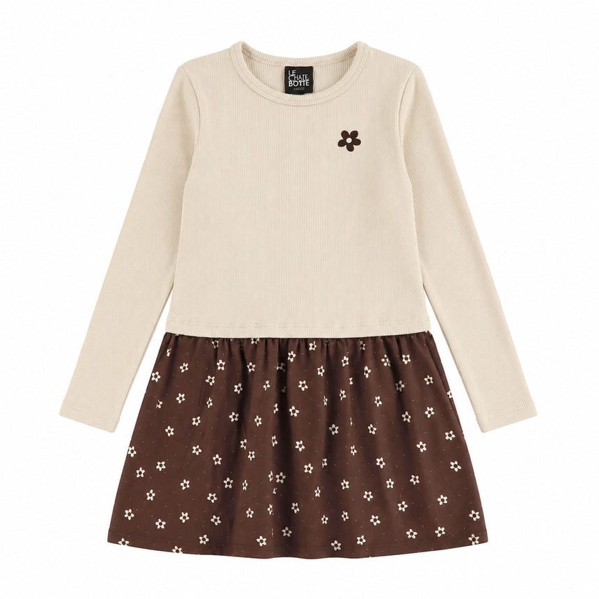 Robe Imprimée Jardin D'amour 2-8ans-Chat Botte-Ivoire-2-CHI-2262462C-IVO-CLÉMENT