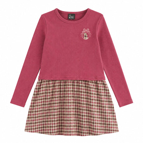 Robe Lapin Jardin D'amour 2-8ans-Chat Botte-Prune-2-CHI-2262462C-PRU-CLÉMENT