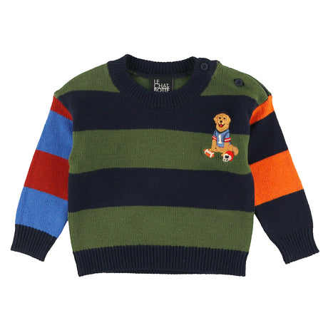 Pull Tricot Rayé Recrue 3-24mois-Chat Botte-Marine-3 m-CHI-2264428C-CLÉMENT