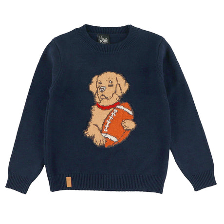 Pull Tricot Chien Recrue 2-8ans-Chat Botte-Marine-2-CHI-2265429C-CLÉMENT