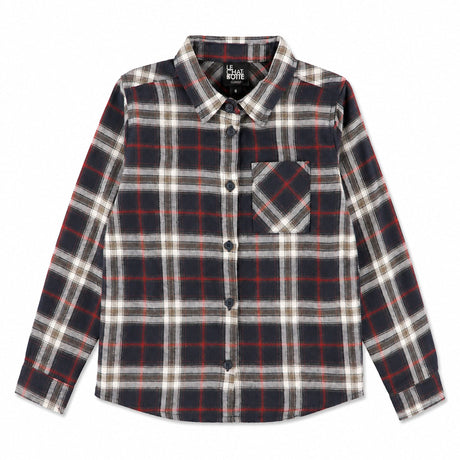 Chemise Carreaux Recrue 2-8ans-Chat Botte-Marine-2-CHI-2265432C-CLÉMENT
