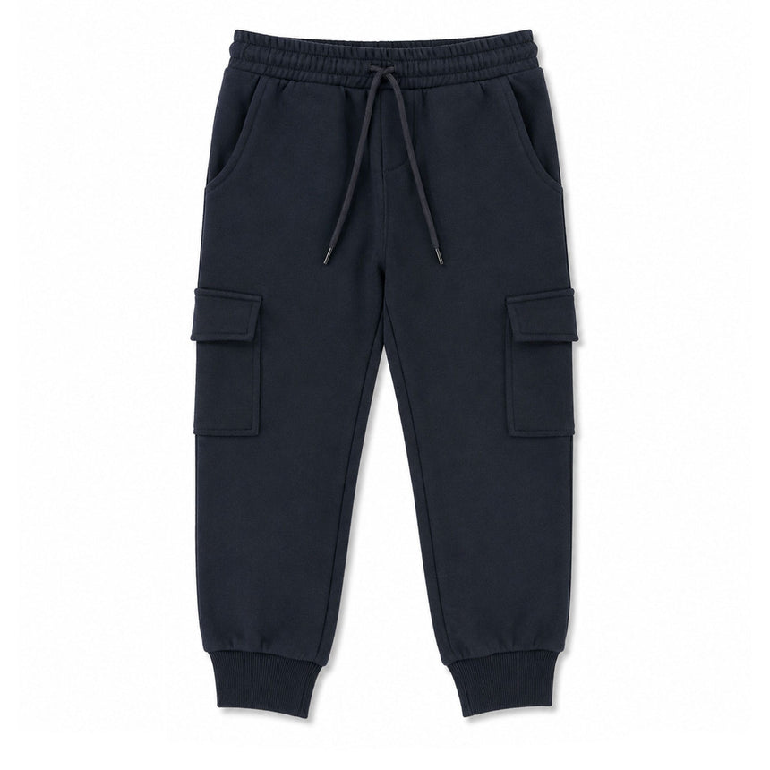 Pantalon Ouaté Recrue 2-8ans-Chat Botte-Marine-2-CHI-2265436C-CLÉMENT