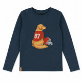 T-shirt Chien Jersey Recrue 2-8ans-Chat Botte-Marine-2-CHI-2265500C-CLÉMENT