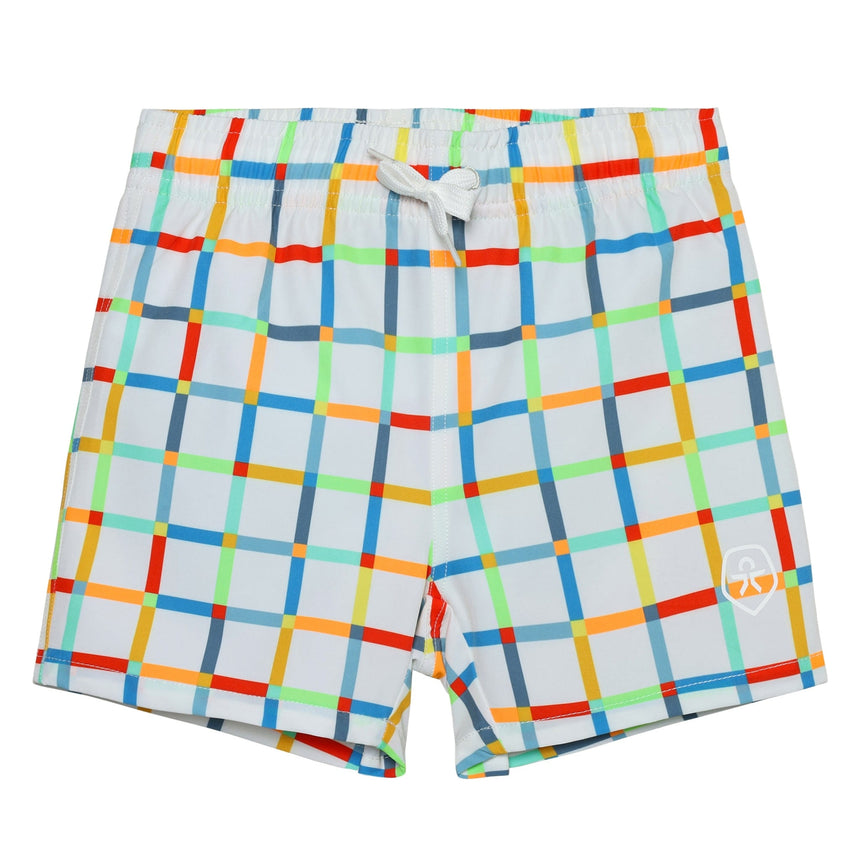 Maillot Short Carreaux 2-8ans-Color Kids-Blanc-2-CLO-720397-1161-CLÉMENT