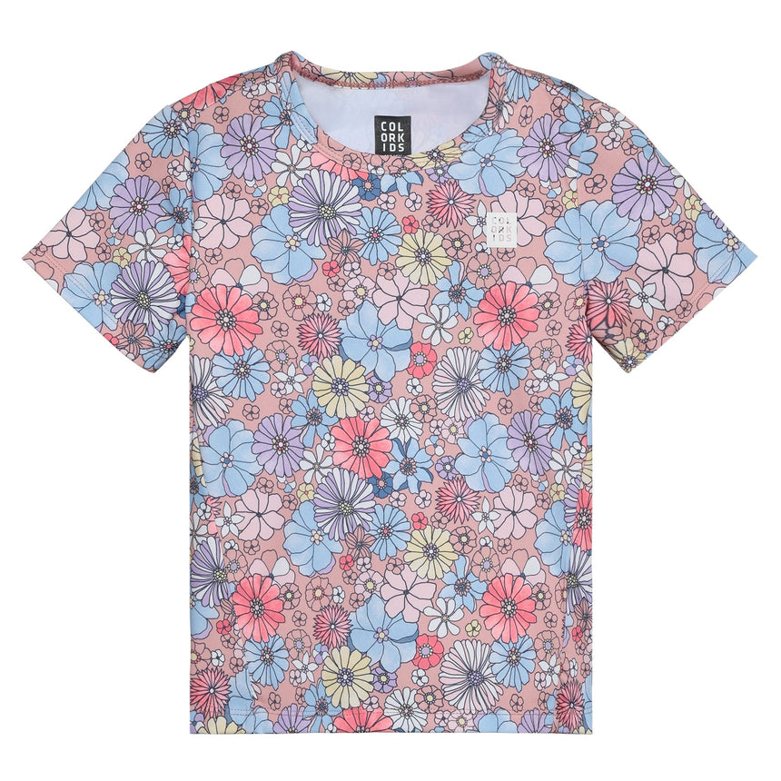 T-shirt Imprimée Fleurs 4-18ans-Color Kids-Rose-4-CLO-742640-4197-CLÉMENT