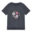 T-shirt Fleurs 4-18ans-Color Kids-Charcoal-4-CLO-742660-1922-CLÉMENT