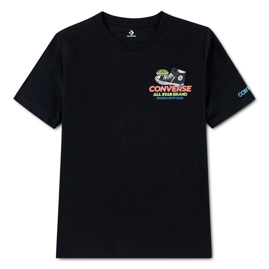 T-shirt Sneaker Texturé 8-16ans-Converse-Noir-S-CO2-9CH933-023-CLÉMENT