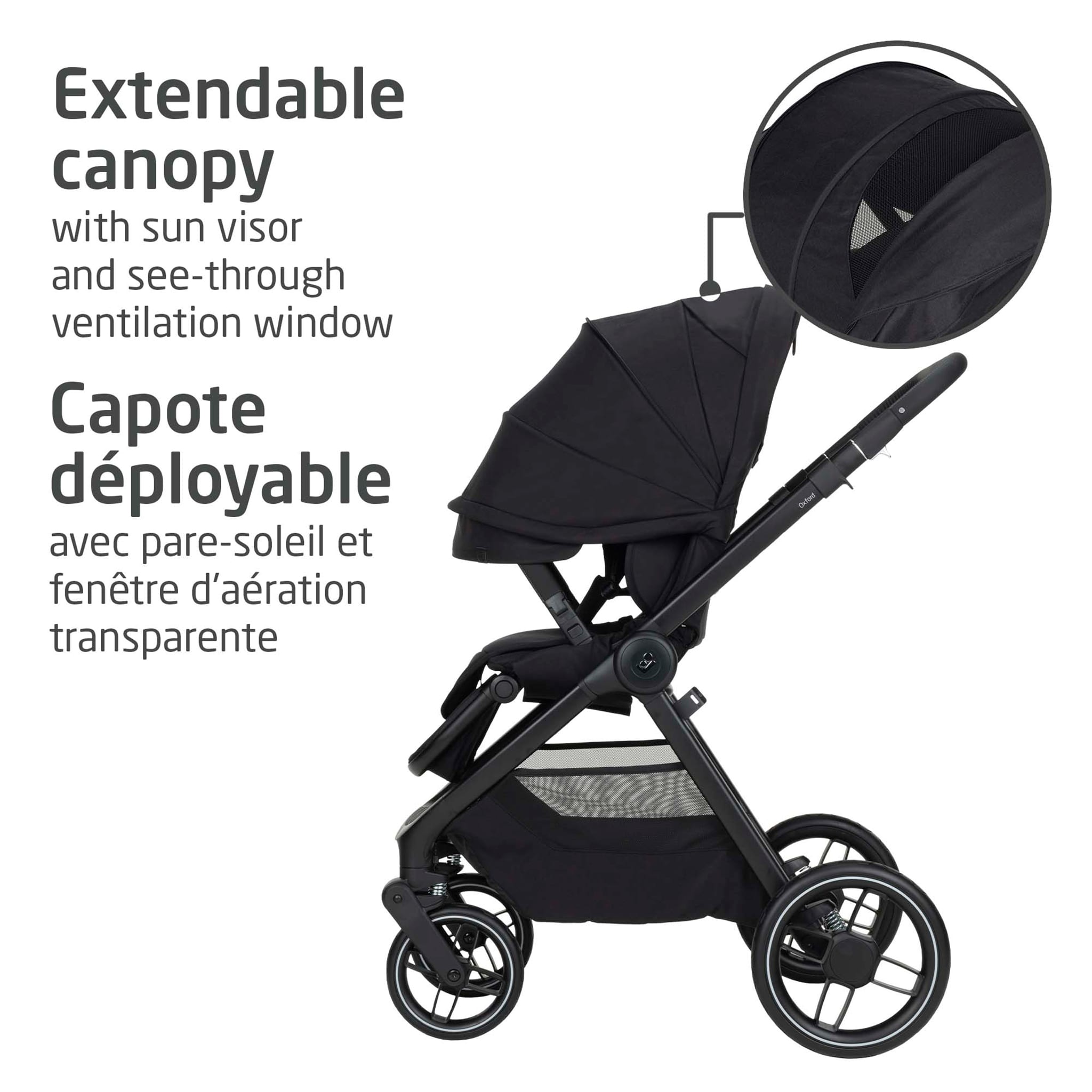Poussette Oxford - Twillic Noir - Maxi-cosi – CLÉMENT