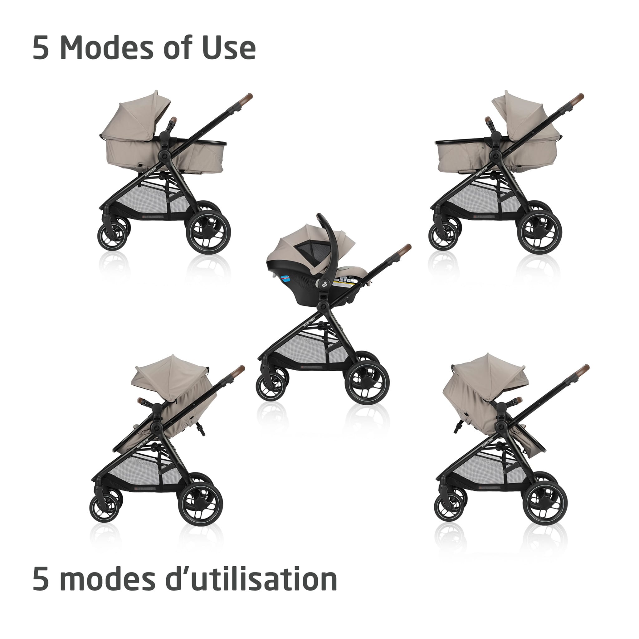 Système de Voyage Zelia Luxe 5-en-1 - New Hope Tan - Maxi-cosi