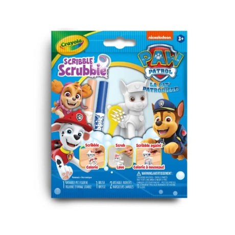 PAW Patrol - Figurine Scribble Scrubbie à colorier-Crayola-CRL-045363C001-CLÉMENT