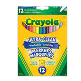 Crayons Ultra-Clean (12) Lavables Pointes Fines-Crayola-CRL-58-7510-CLÉMENT
