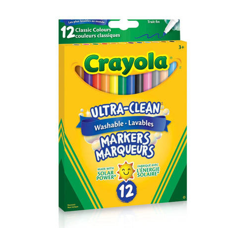Crayons Ultra-Clean (12) Lavables Pointes Fines-Crayola-CRL-58-7510-CLÉMENT