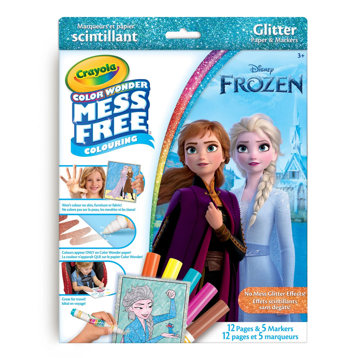 Crayola Fun Coloring Set – Coffret Créatif Complet : 24 Feutres, 24 Crayons, 24 Pastels, 12 Feutres Lavables Et 9 Colles Pailletées