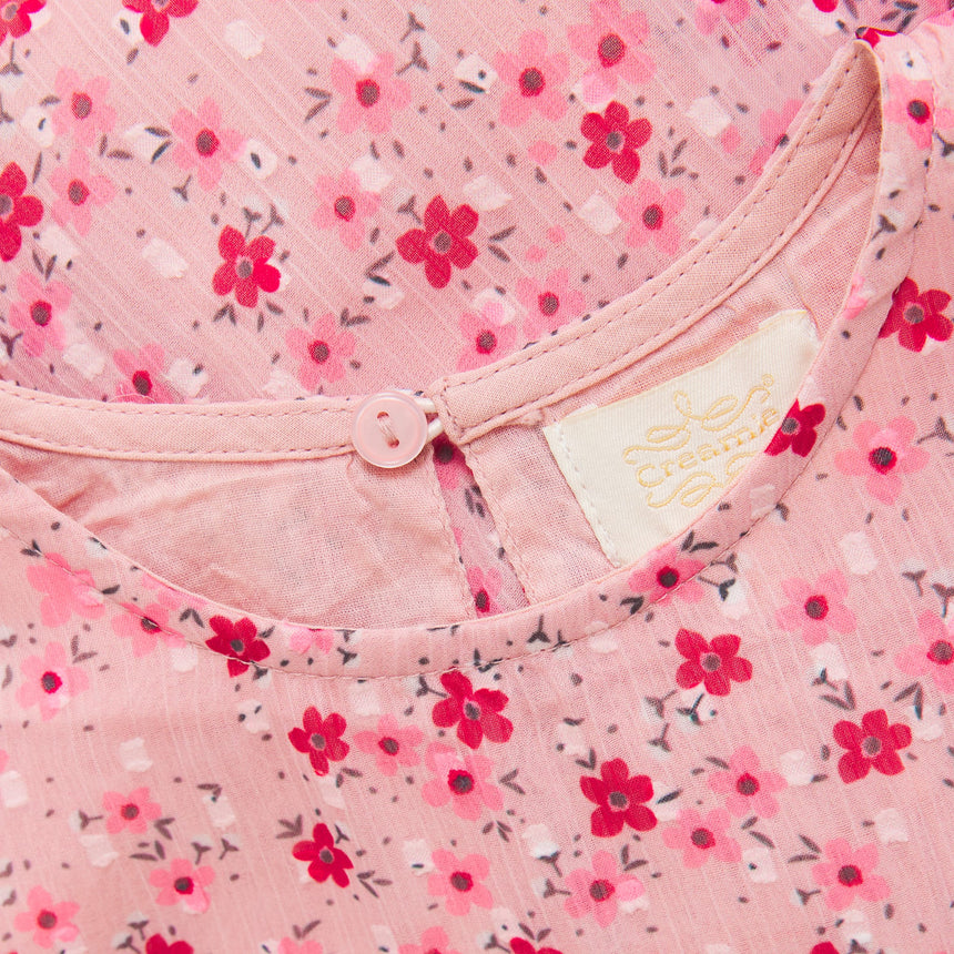 Robe Dobby Fleurs 2-14ans-Creamie-CRM-823110-5506-CLÉMENT