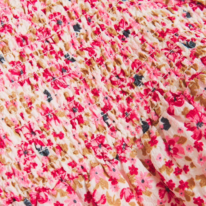 Robe Structure Fleurs 4-14ans-Creamie-CRM-823112-1111-CLÉMENT