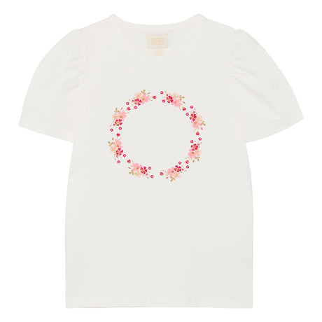 T-shirt Cercle Floral 2-14ans-Creamie-Blanc-2-CRM-823133-5506-CLÉMENT