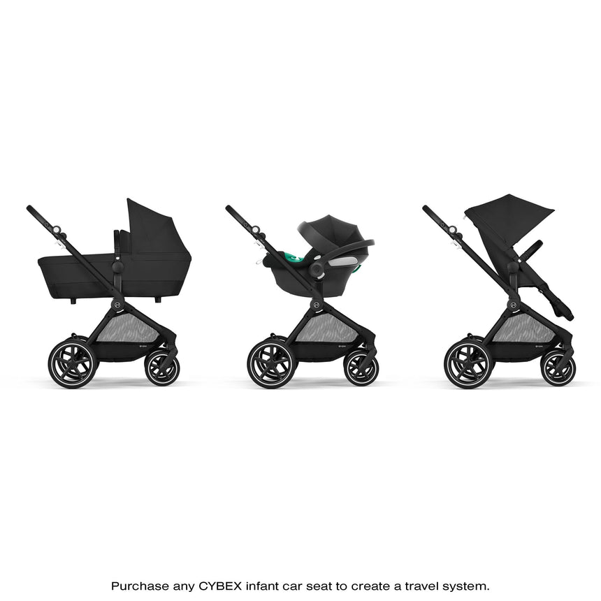 Ensemble Cybex - Poussette EOS Lux, siège d’auto Aton G Swivel et seconde base