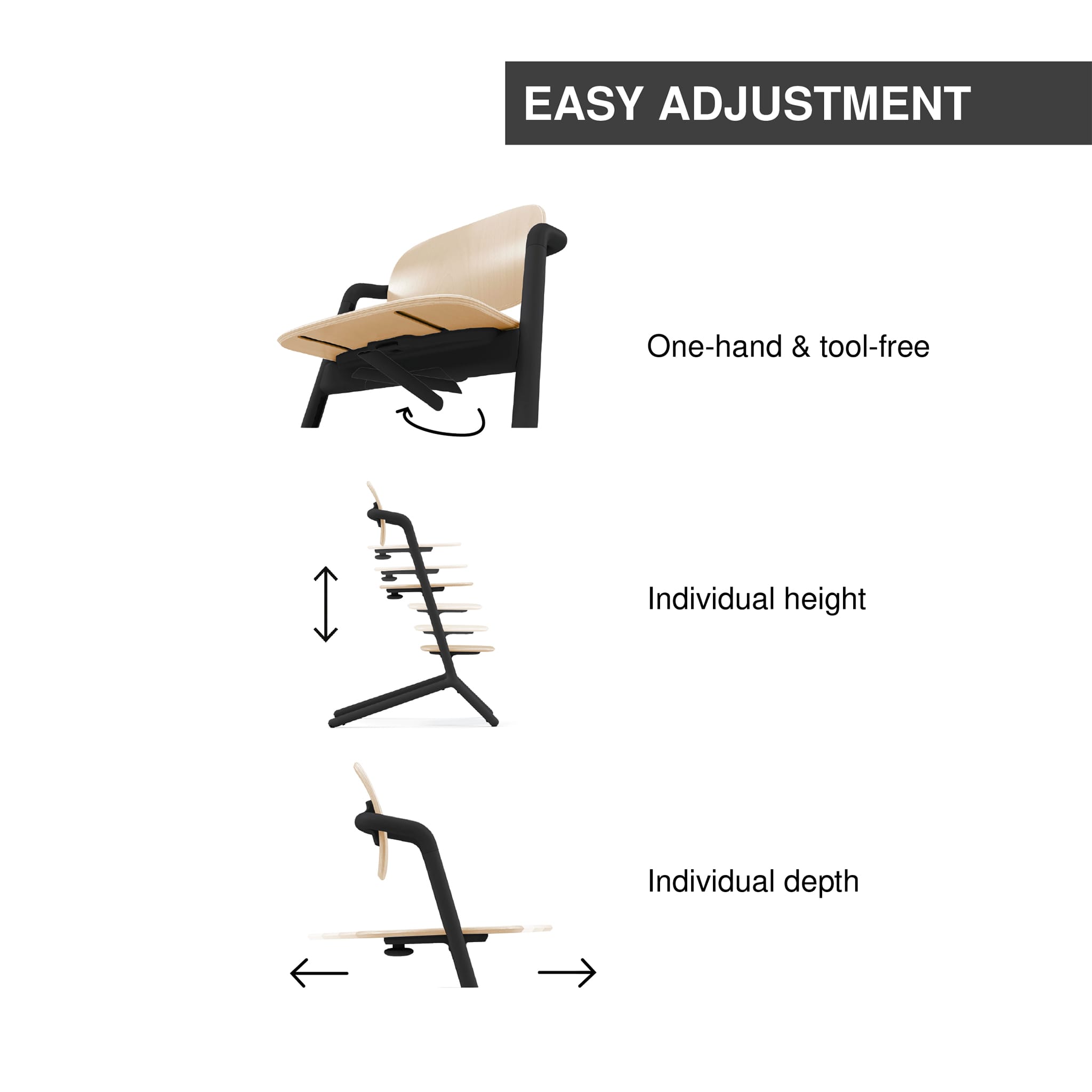 Lemo 3-in-1 High Chair + Training Tower Set – CLÉMENT
