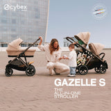 Poussette Gazelle S – Châssis couleur Argent avec siège Stone Gris-Cybex-CYB-524001295-CLÉMENT