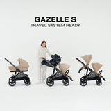 Poussette Gazelle S – Châssis couleur Argent avec siège Stone Gris-Cybex-CYB-524001295-CLÉMENT