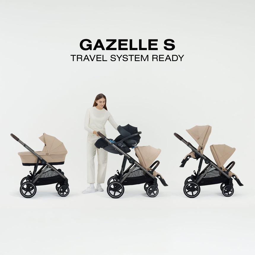 Poussette Gazelle S – Châssis couleur Argent avec siège Stone Gris-Cybex-CYB-524001295-CLÉMENT