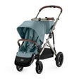 Poussette Gazelle S – Châssis couleur Taupe avec siège Stormy Bleu-Cybex-CYB-524001303-CLÉMENT