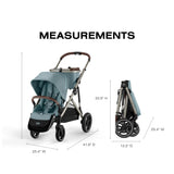 Poussette Gazelle S – Châssis couleur Taupe avec siège Stormy Bleu-Cybex-CYB-524001303-CLÉMENT