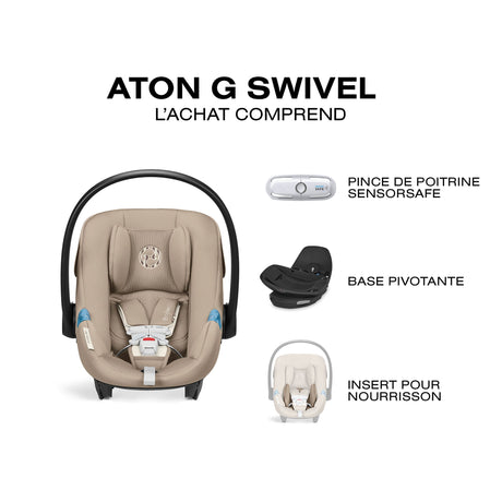 Siège Auto Rotatif Aton G Swivel - Stormy Blue-Cybex-CYB-524002645-CLÉMENT