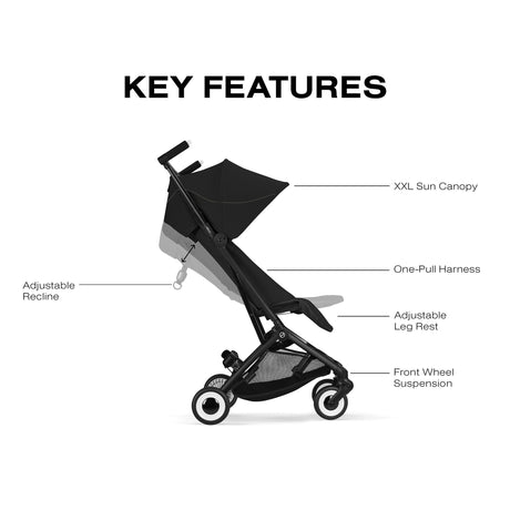 Poussette de voyage ultra légère LIBELLE - Noir-Cybex-CYB-526000933-CLÉMENT