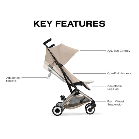 Poussette de voyage ultra légère LIBELLE - Amande-Cybex-CYB-526000945-CLÉMENT