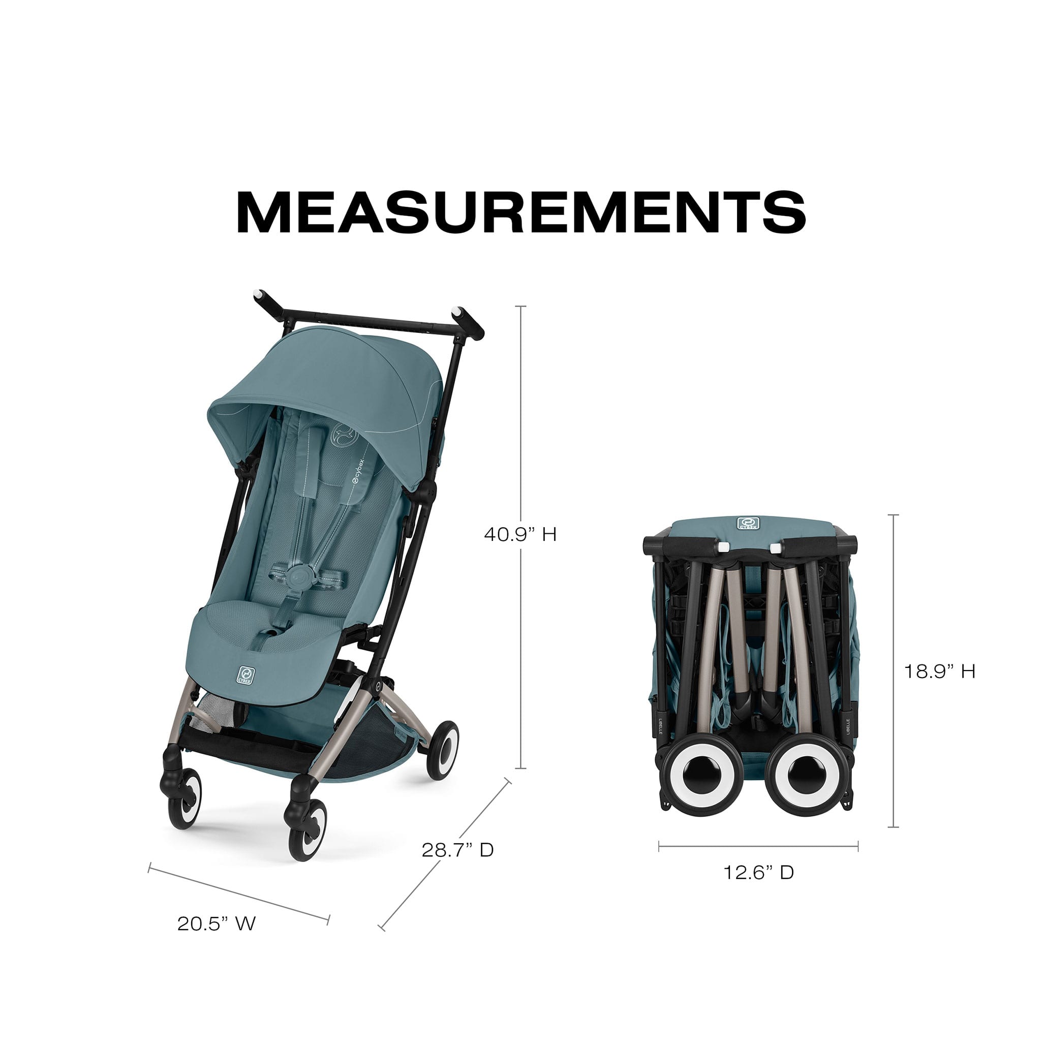 LIBELLE Ultra Lightweight Travel Stroller - Stormy Blue – CLÉMENT