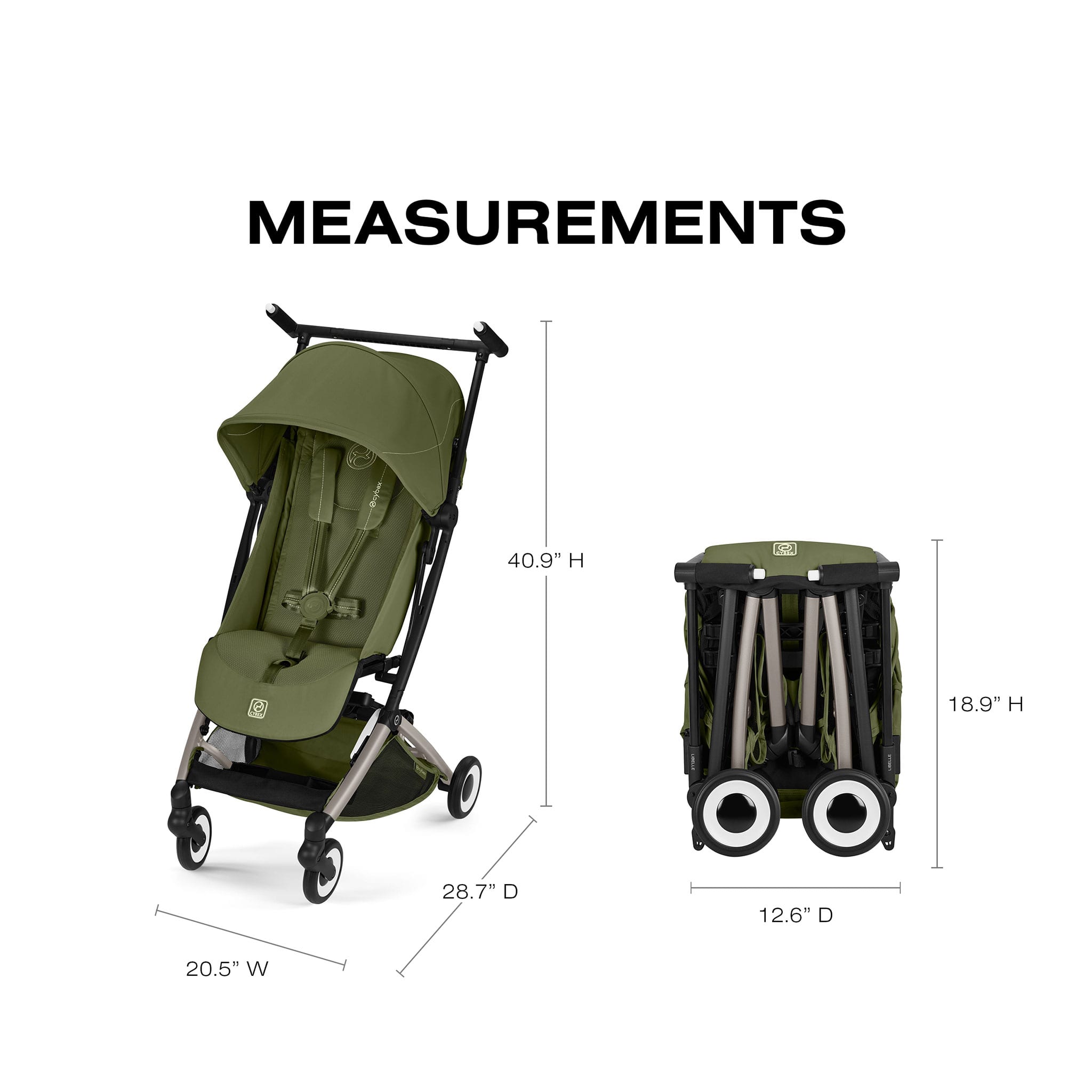LIBELLE Ultra Lightweight Travel Stroller - Green – CLÉMENT