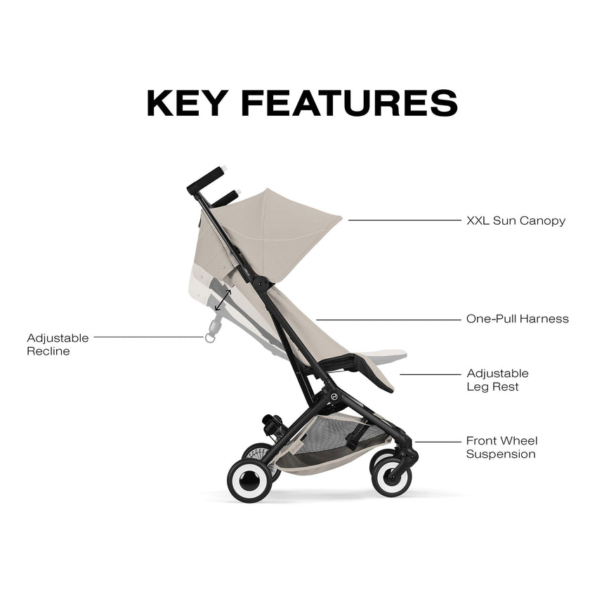 Poussette de voyage ultra légère LIBELLE - Dune Gris-Cybex-CYB-526001005-CLÉMENT