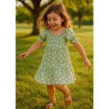 Dreamer Printed Sage Dress 7-14y