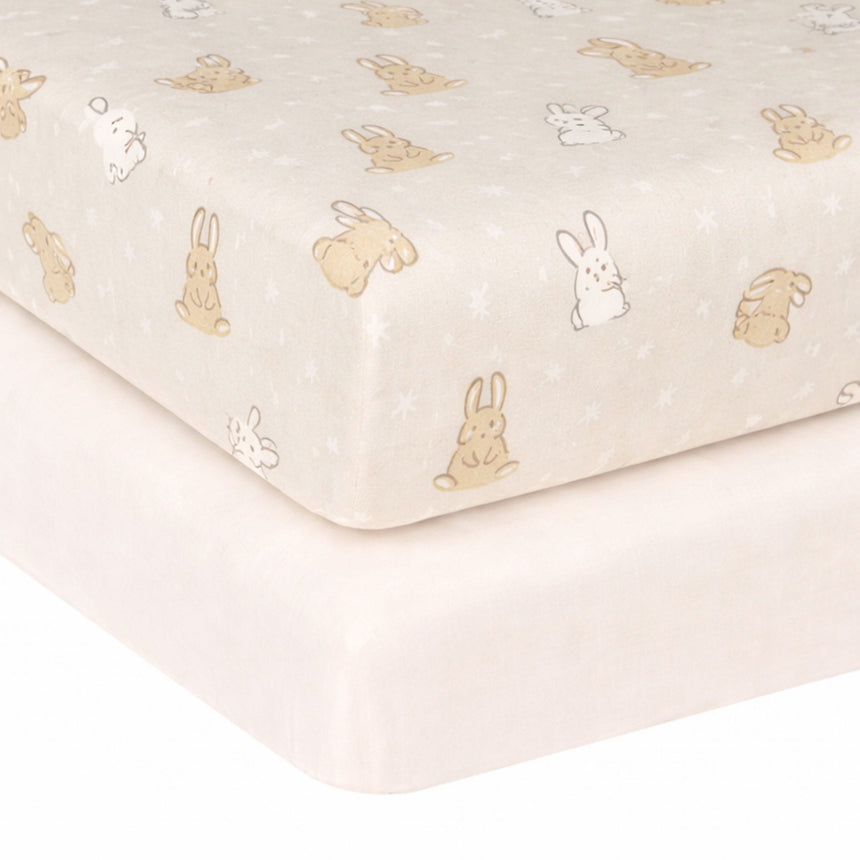Ensemble Drap Contour (2) pour Couchette - Lapins