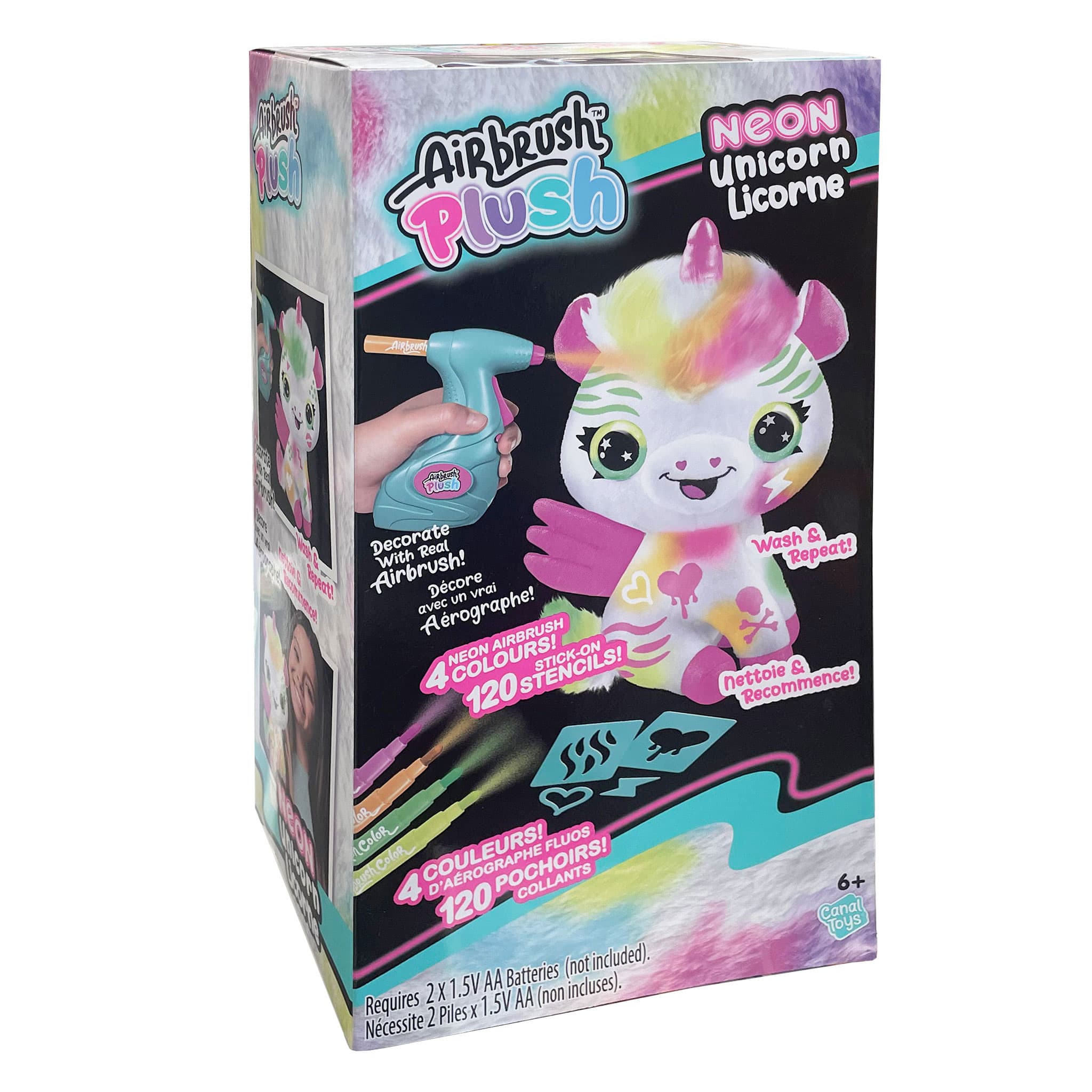 Peluche Licorne Néon Aérographe avec Pochoirs - Danawares – CLÉMENT