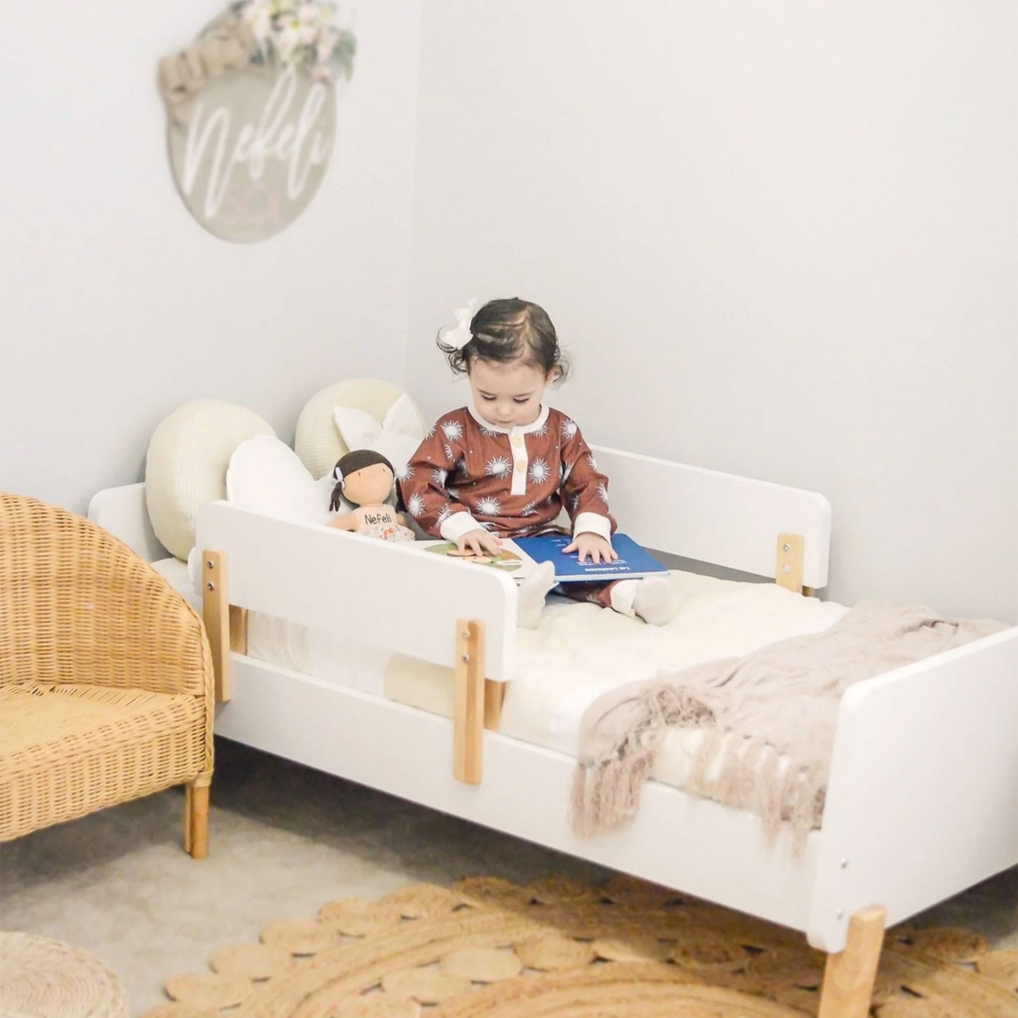 Lit pour tout-petit Muse - Blanc/Naturel - Dadada Baby – CLÉMENT
