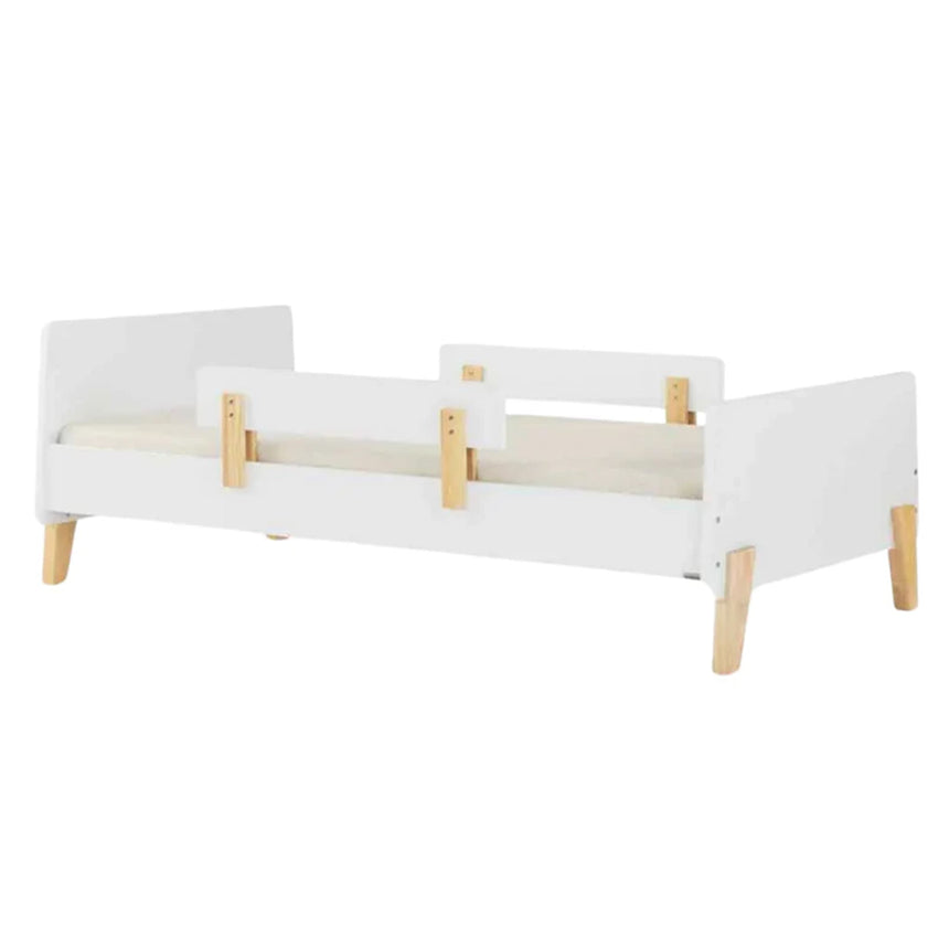 Lit pour tout-petit Muse - Blanc/Naturel