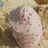 Chapeau UV Imprimée Fraises 3-5+ Coco Mango-Calikids-CAL-S2325-LIL-2-CLÉMENT