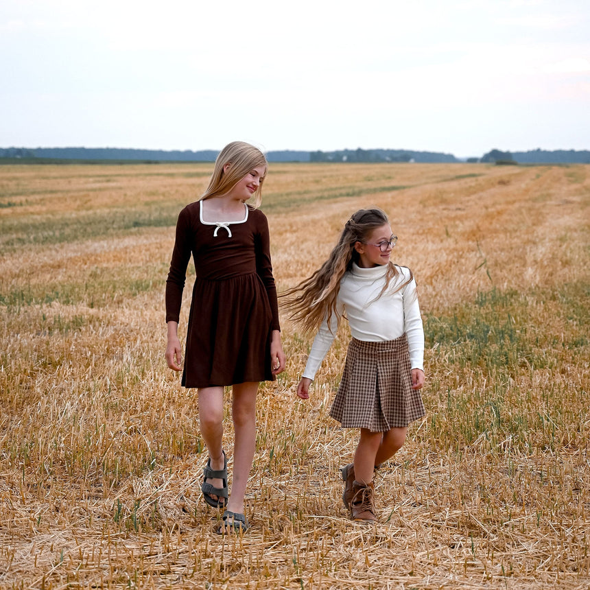 Bow & Blush Rib Dress 7-14