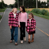 Plaid Bow & Blush Shacket 7-14