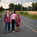 Plaid Bow & Blush Shacket 7-14