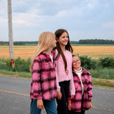 Plaid Bow & Blush Shacket 7-14